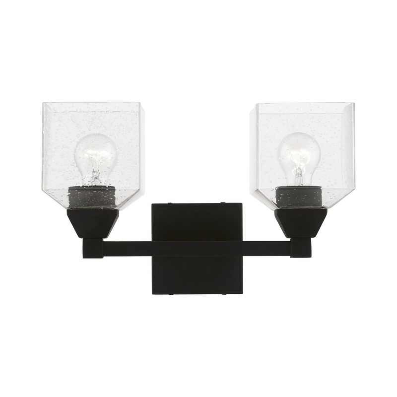 Aragon Two Light Vanity Sconce in Black