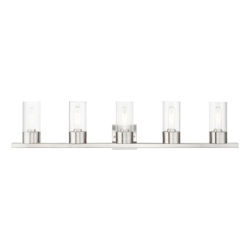 Carson Five Light Vanity Sconce in Brushed Nickel