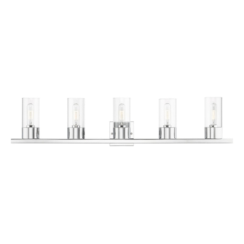 Carson Five Light Vanity Sconce in Polished Chrome