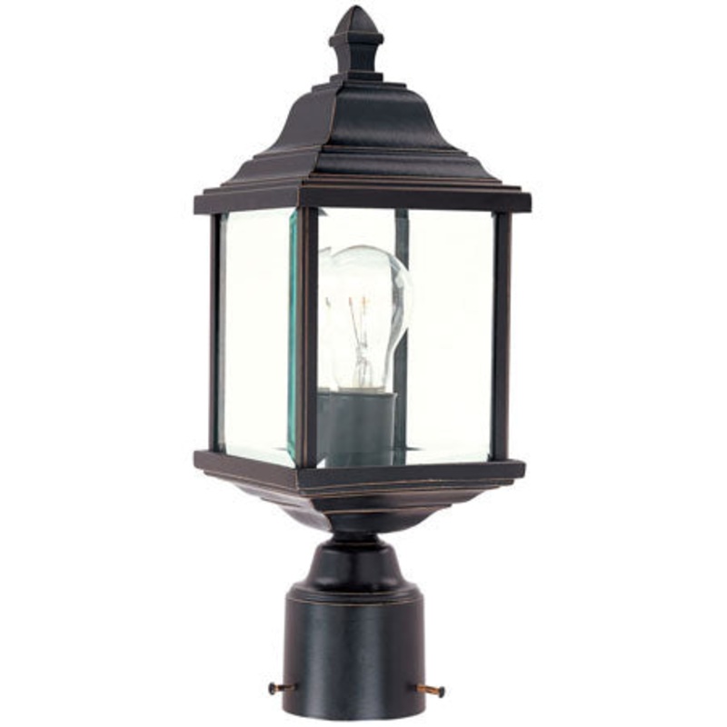 Charleston One Light Post Mount in Antique Bronze