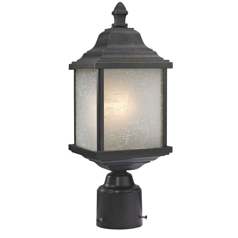Charleston One Light Post Mount in Winchester