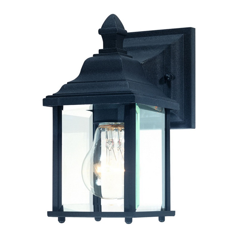 Charleston One Light Wall Sconce in Black