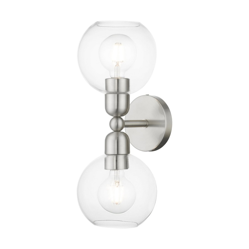 Downtown Two Light Vanity Sconce in Brushed Nickel
