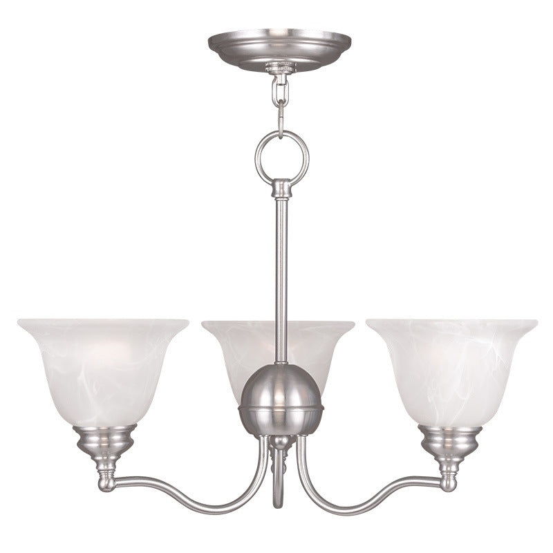 Essex Three Light Chandelier in Brushed Nickel