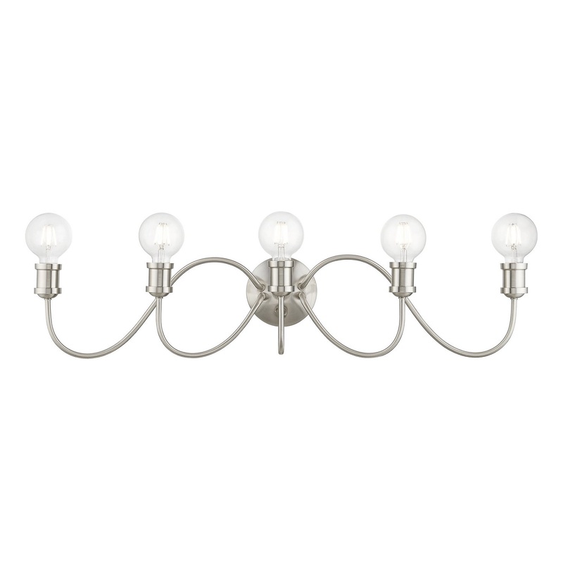 Lansdale Five Light Vanity Sconce in Brushed Nickel