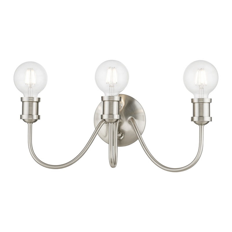 Lansdale Three Light Vanity Sconce in Brushed Nickel