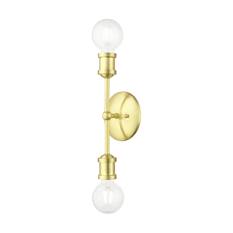 Lansdale Two Light Vanity Sconce in Satin Brass