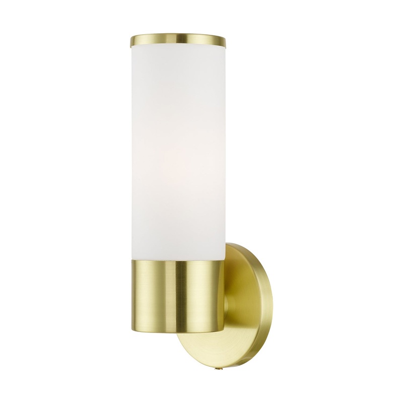 Lindale One Light Wall Sconce in Satin Brass