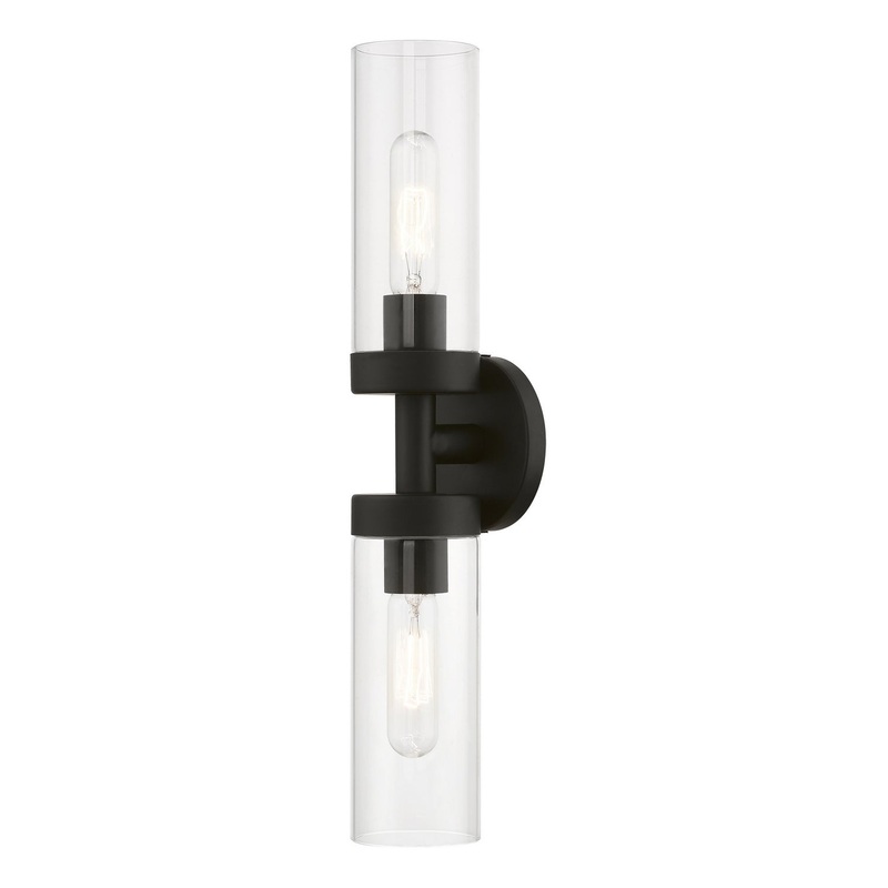 Ludlow Two Light Vanity Sconce in Black