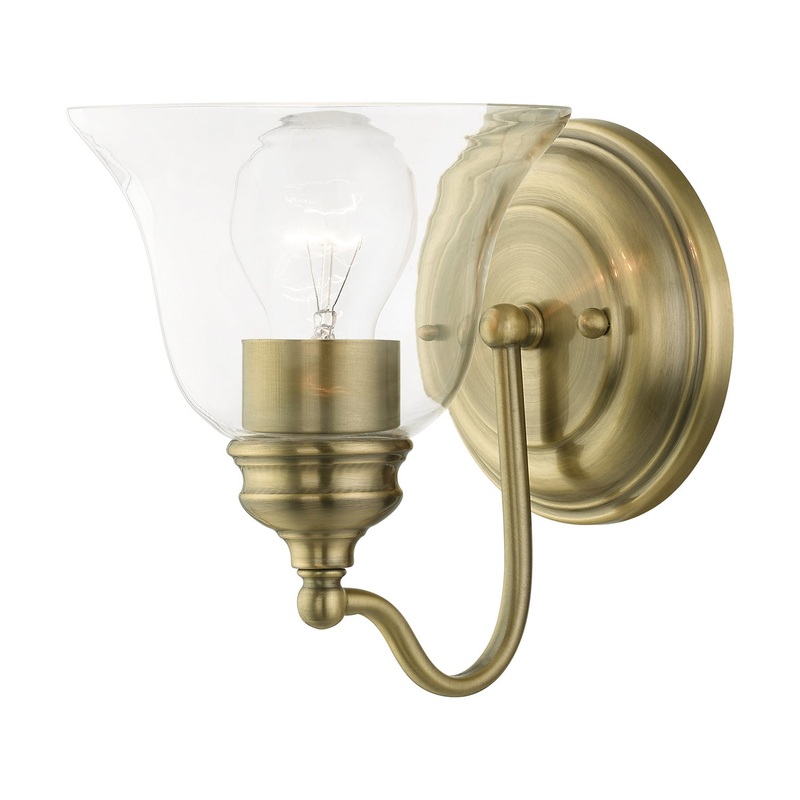 Moreland One Light Vanity Sconce in Antique Brass