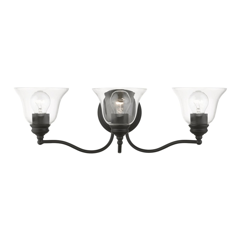 Moreland Three Light Vanity Sconce in Black