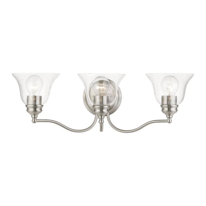 Moreland Three Light Vanity Sconce in Brushed Nickel