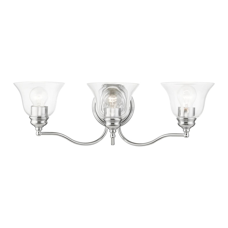 Moreland Three Light Vanity Sconce in Polished Chrome