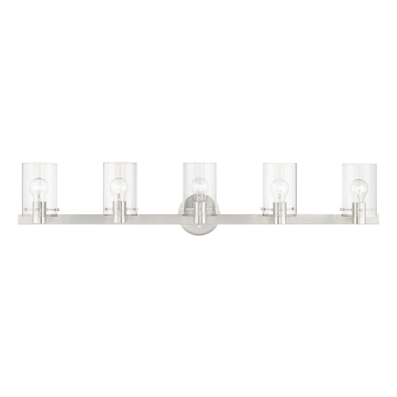 Munich Five Light Vanity Sconce in Brushed Nickel