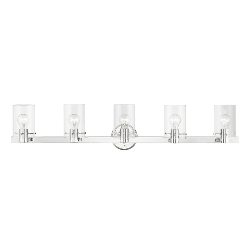 Munich Five Light Vanity Sconce in Polished Chrome