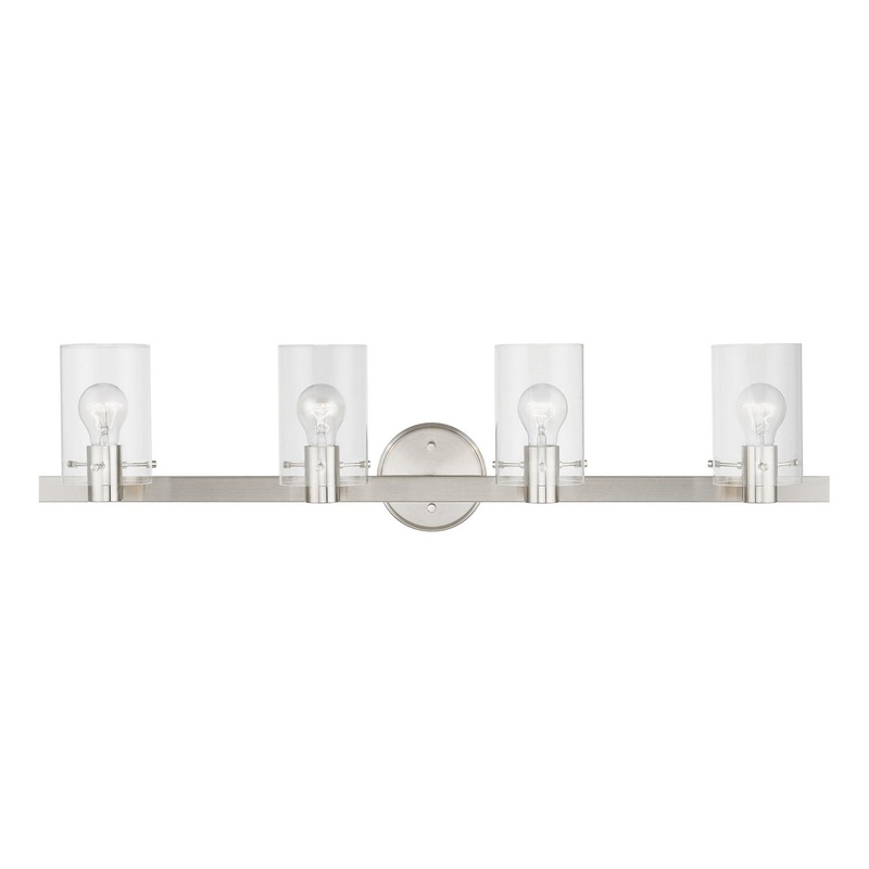 Munich Four Light Vanity Sconce in Brushed Nickel