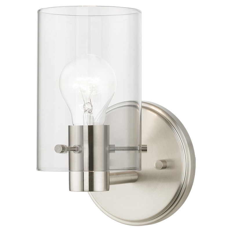 Munich One Light Wall Sconce in Brushed Nickel