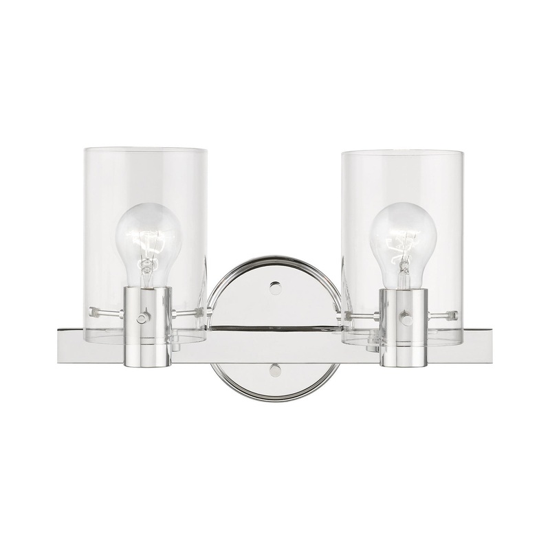 Munich Two Light Vanity Sconce in Polished Chrome
