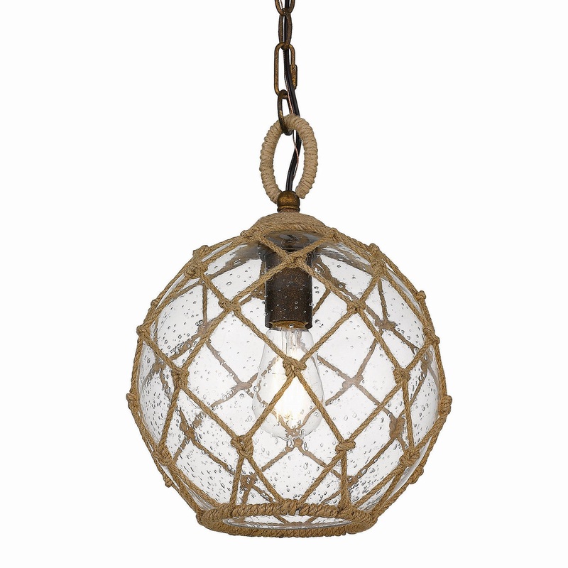One Light Pendant in Burnished Chestnut