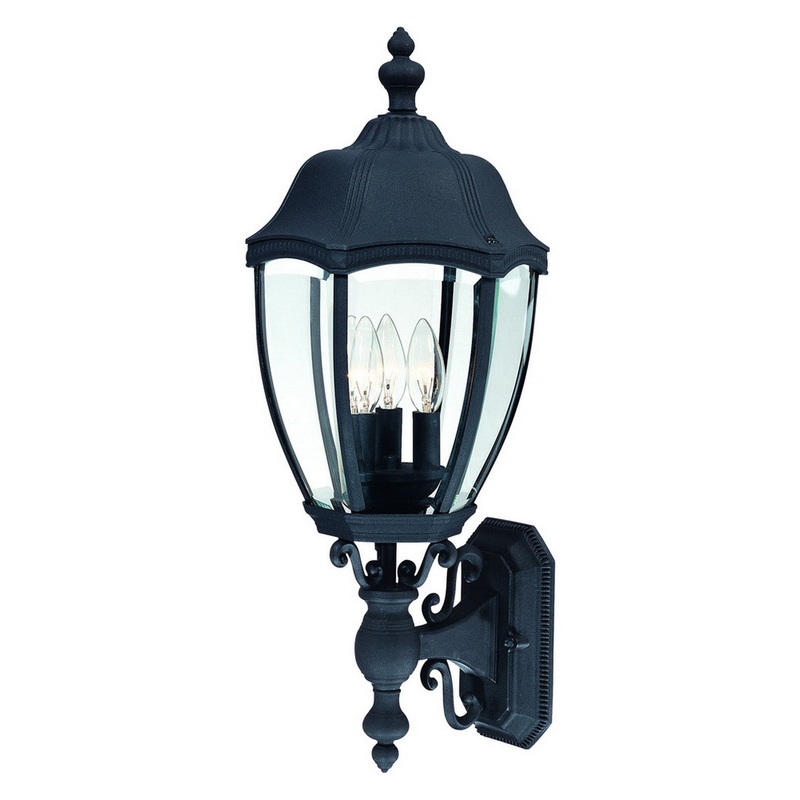 Roseville Three Light Wall Sconce in Black