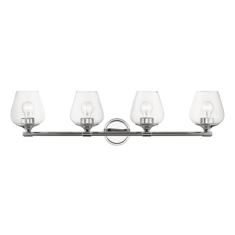 Willow Four Light Vanity Sconce in Polished Chrome