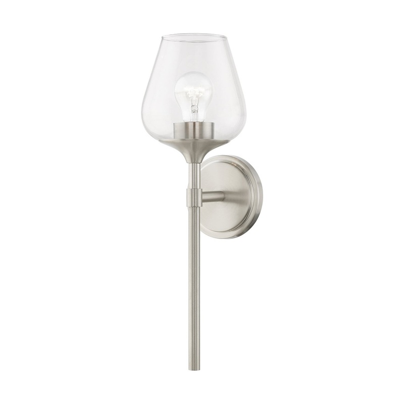 Willow One Light Vanity Sconce in Brushed Nickel