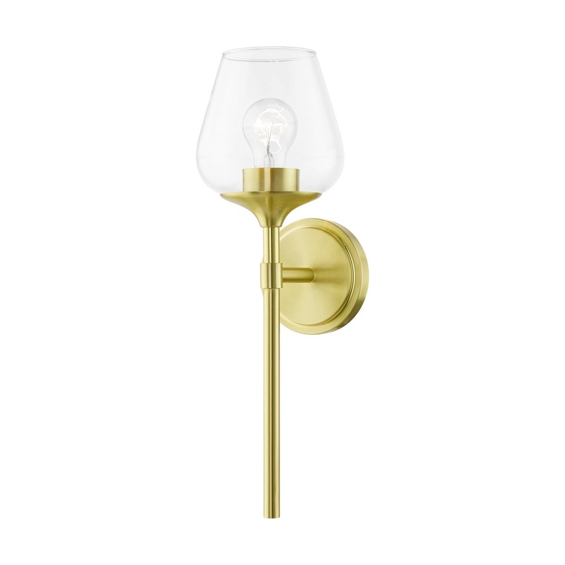 Willow One Light Vanity Sconce in Satin Brass