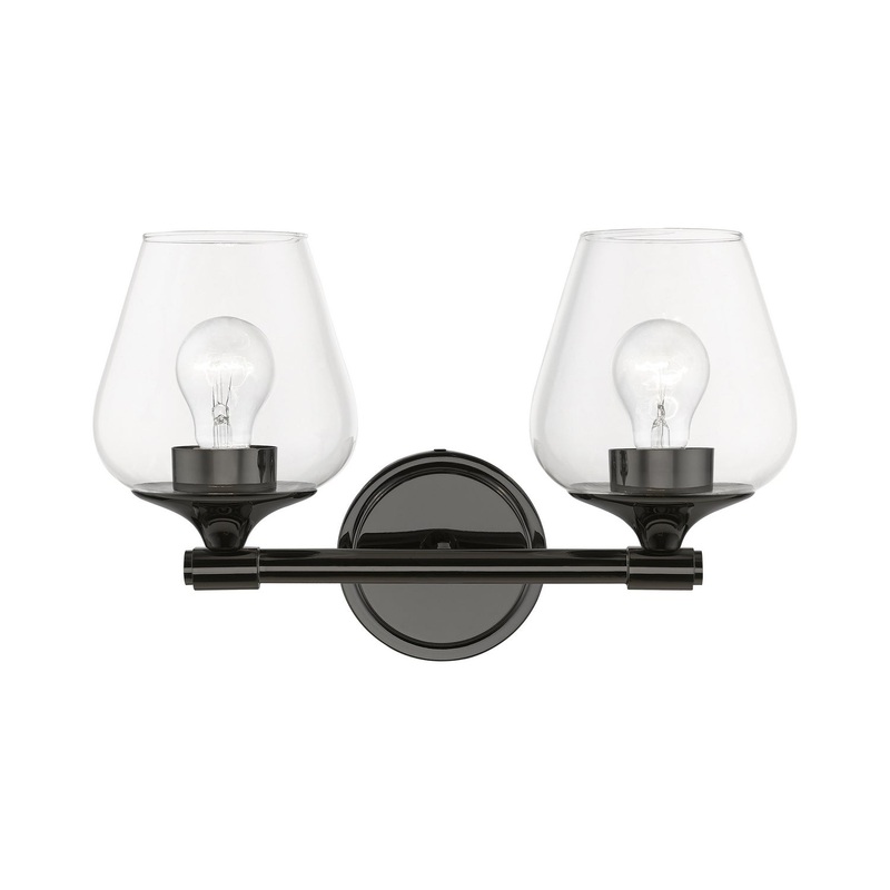 Willow Two Light Vanity Sconce in Black Chrome