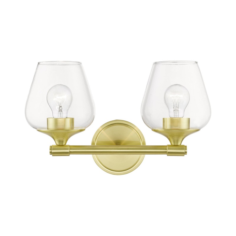 Willow Two Light Vanity Sconce in Satin Brass
