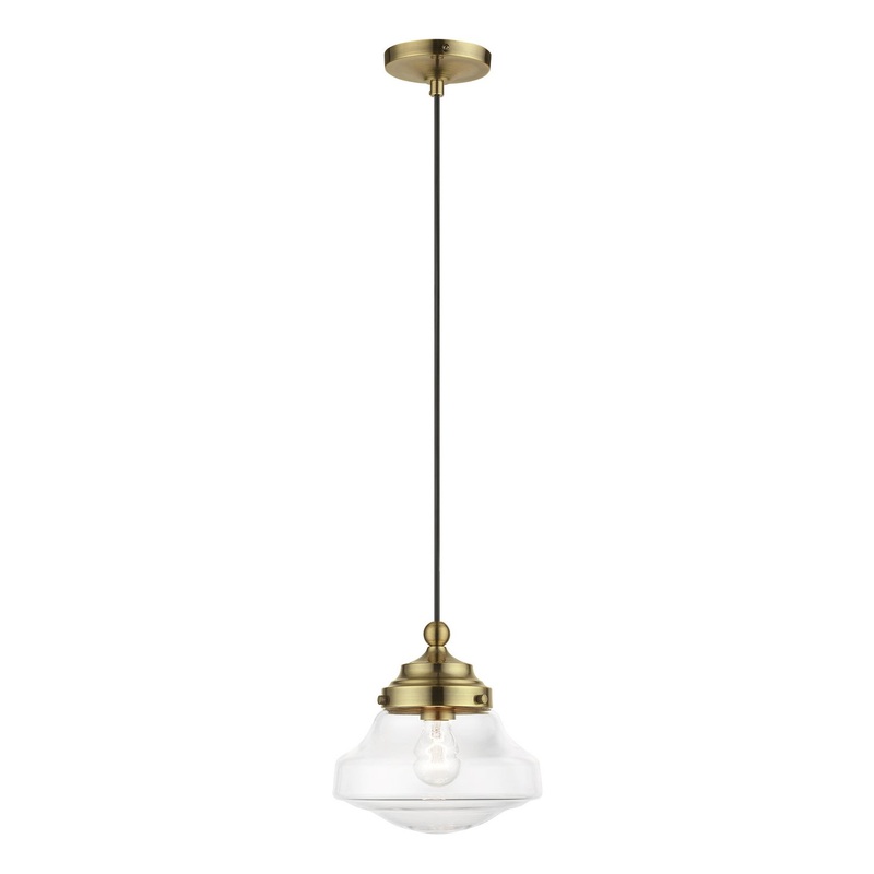Avondale One Light Mini Pendant in Antique Brass