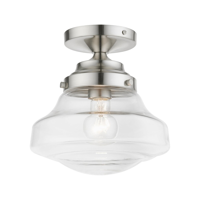 Avondale One Light Semi-Flush Mount in Brushed Nickel