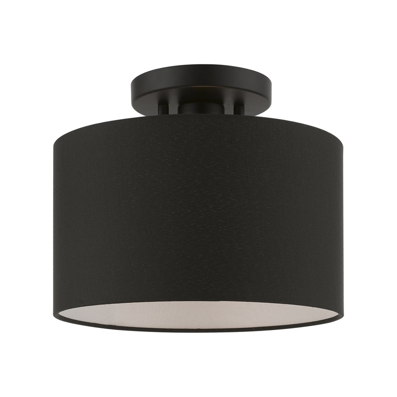 Bainbridge One Light Semi-Flush Mount in Black