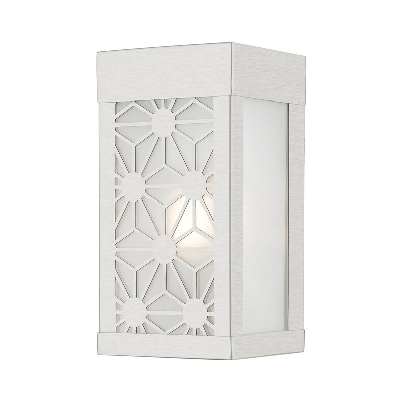 Berkeley One Light Outdoor Wall Lantern in Brushed Nickel