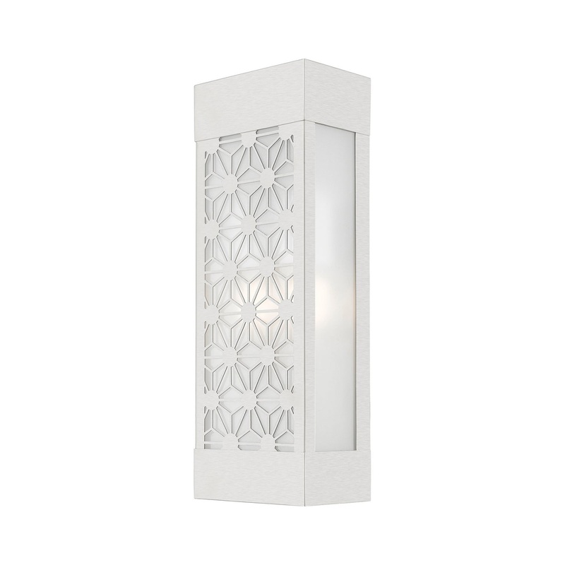 Berkeley Two Light Outdoor Wall Lantern in Brushed Nickel