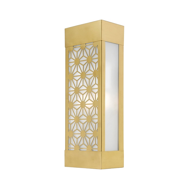 Berkeley Two Light Outdoor Wall Lantern in Satin Gold