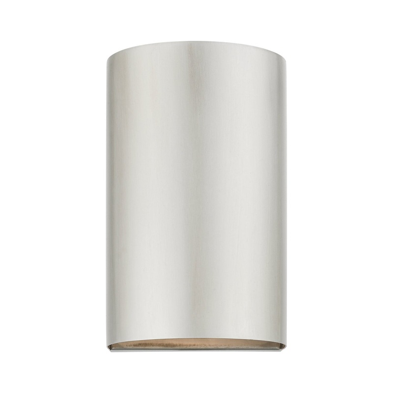 Bond One Light Outdoor Wall Lantern in Brushed Nickel