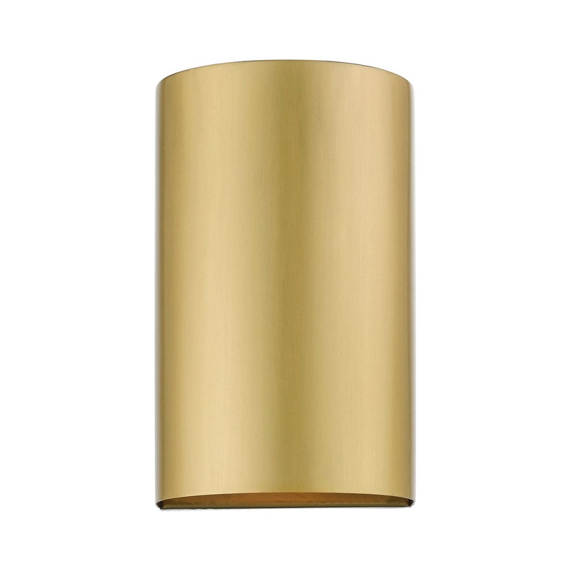 Bond One Light Outdoor Wall Lantern in Satin Gold