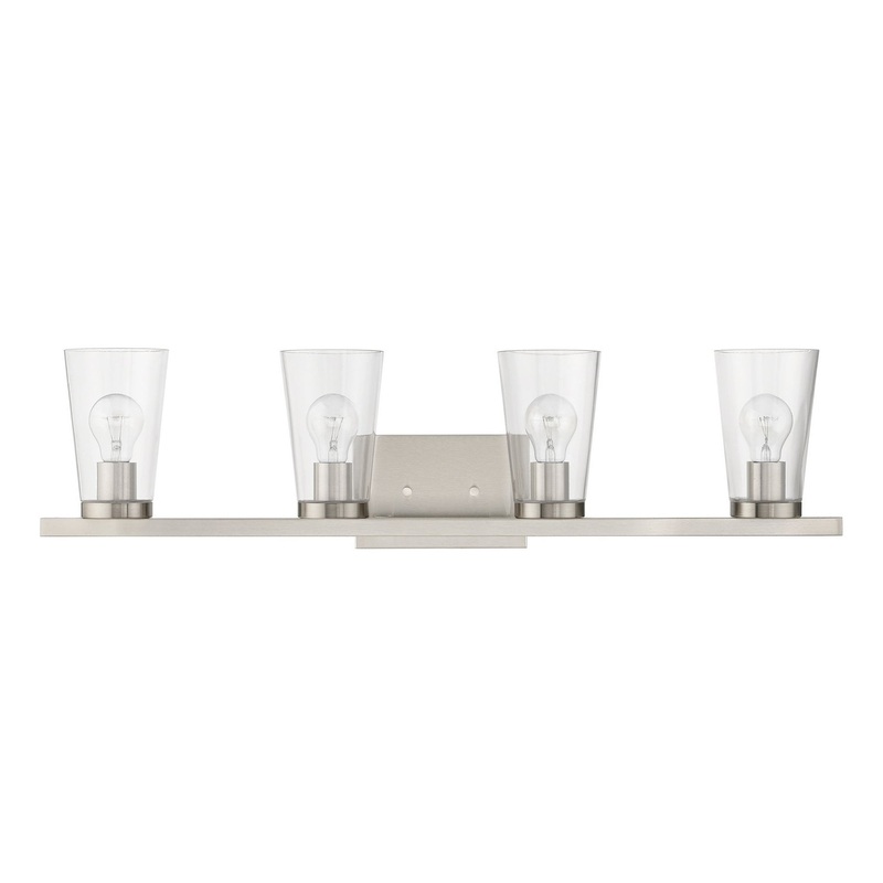 Cityview Four Light Vanity Sconce in Brushed Nickel