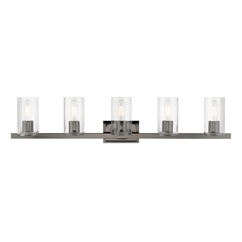 Clarion Five Light Vanity Sconce in Black Chrome