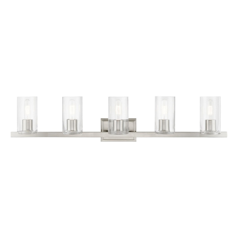 Clarion Five Light Vanity Sconce in Brushed Nickel