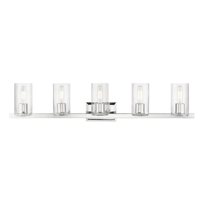 Clarion Five Light Vanity Sconce in Polished Chrome
