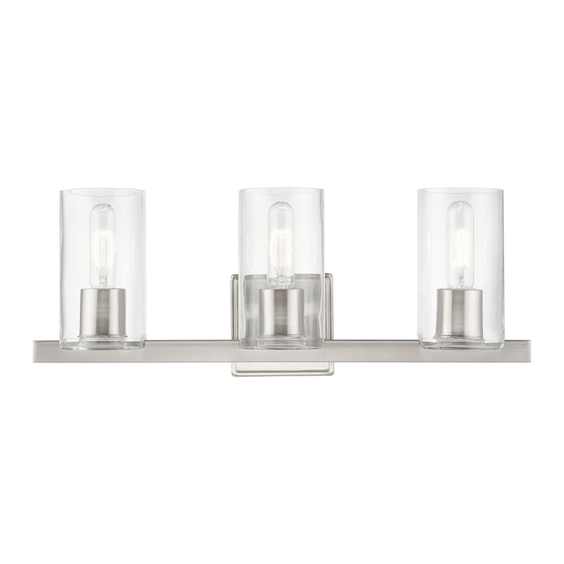 Clarion Three Light Vanity Sconce in Brushed Nickel