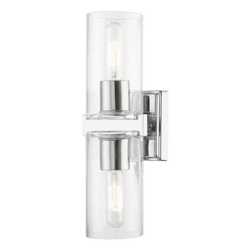 Clarion Two Light Vanity Sconce in Polished Chrome