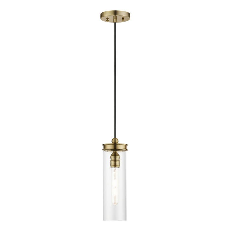 Devoe One Light Mini Pendant in Antique Brass