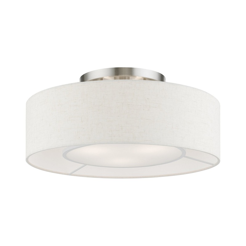 Ellsworth Three Light Semi-Flush Mount in English Bronze