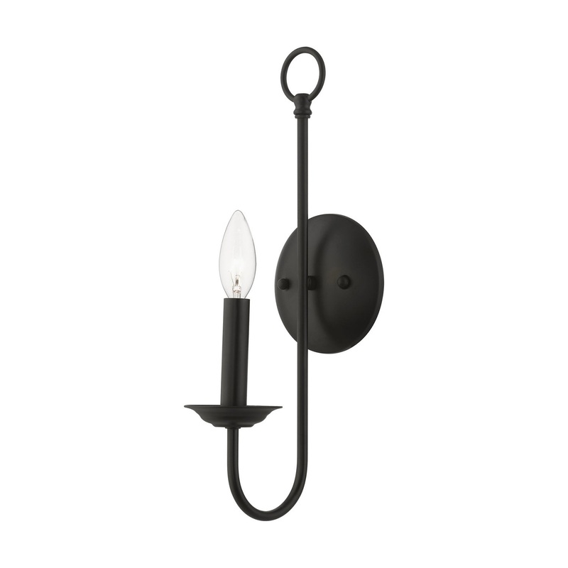 Estate One Light Wall Sconce in Black