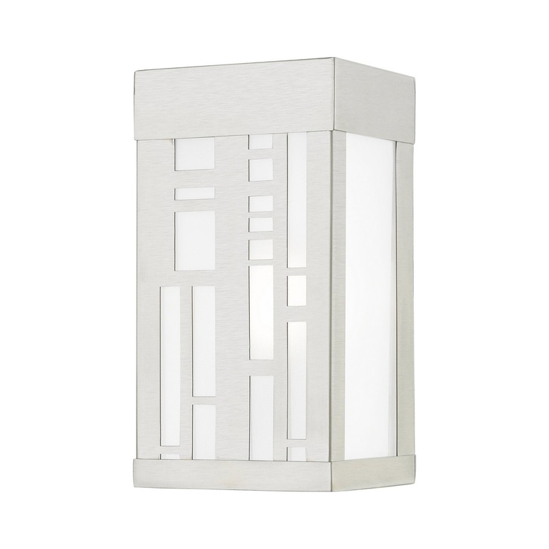 Malmo One Light Outdoor Wall Lantern in Brushed Nickel