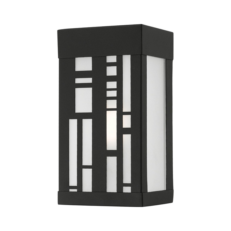 Malmo One Light Outdoor Wall Lantern in Textured Black