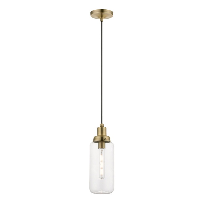 Oakhurst One Light Mini Pendant in Antique Brass