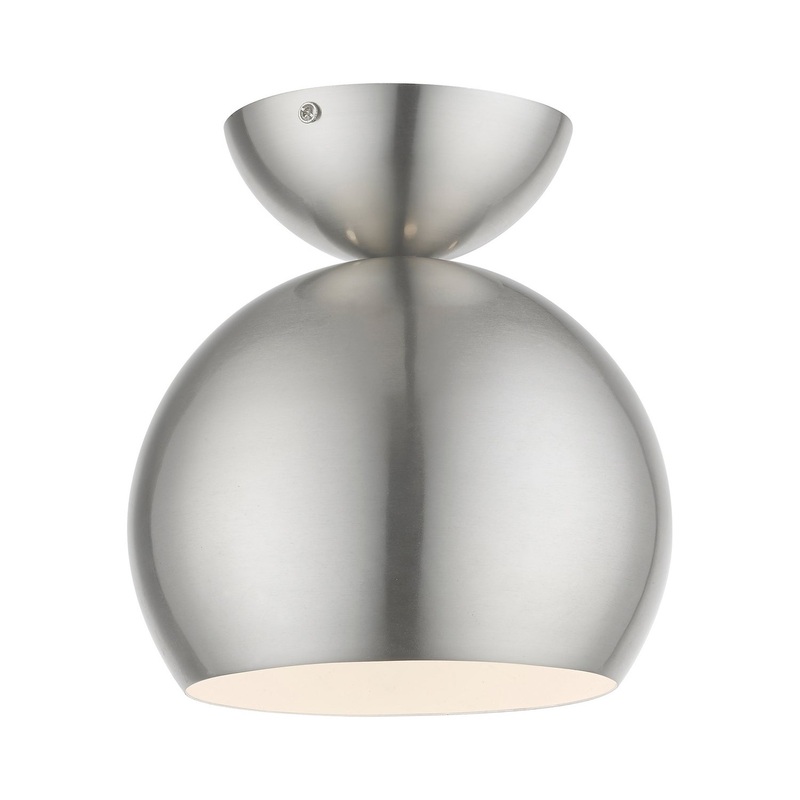 Stockton One Light Semi-Flush Mount in Brushed Nickel